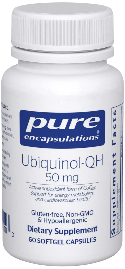 CoQ10: Ubiquinol QH: 50 mg (RS)
